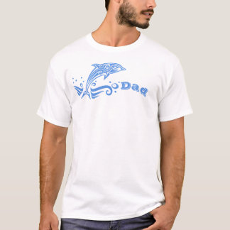 Camiseta Papá delfín azul