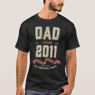 Camiseta Papá desde 2011 Padre Día de la paternidad