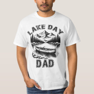 Camiseta Papá día de lago, aventura de camping