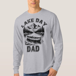 Camiseta Papá día de lago, aventura de camping