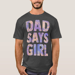 Camiseta papá dice que el sexo chica revela la invitación d