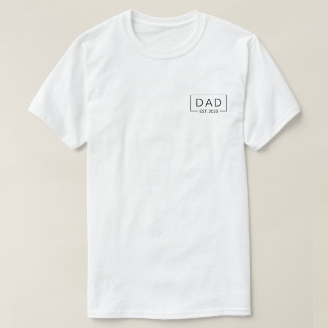 Camiseta Papá dice que papi será el logo de 2025 Nuevo papá (Diseño del anverso)