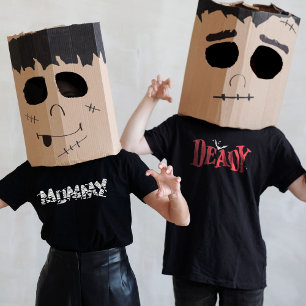 Camiseta Papá Difunto de la Familia de Halloween coincidien