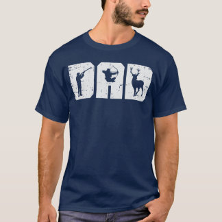 Camiseta Papá disparando tiro con arco ciervo arquero arco