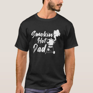 Camiseta Papá divertido de barbacoa humo a la parrilla humo