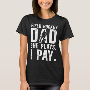 Camiseta Papá Divertido de Hockey sobre Césped de un Jugado
