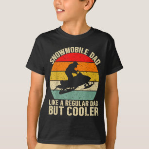 Camiseta Papá Divertido de Moto de Nieve Como un Regular Pe