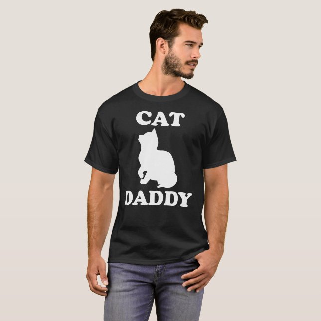 Camiseta Papá divertido del gato (Anverso completo)