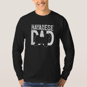 Camiseta Papá Divertido y Adorable Perro Havanés Amante de
