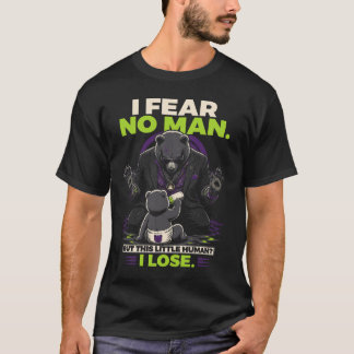 Camiseta Papá Divertido y Fuerte No Temo a Hombre Oso Nuevo