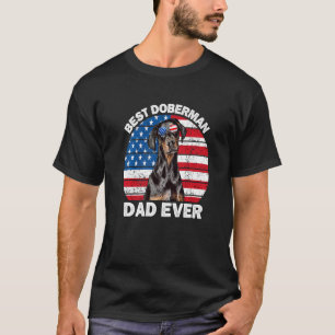 Camiseta Papá Doberman Hombre Dobie Papá Doberman Bandera A