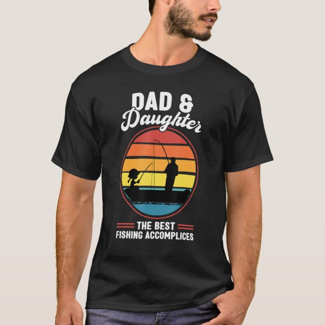 Camiseta papá e hija el mejor pescador padre pescador (Anverso)