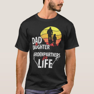 Camiseta Papá e hija jardín amigos para toda la vida jardin