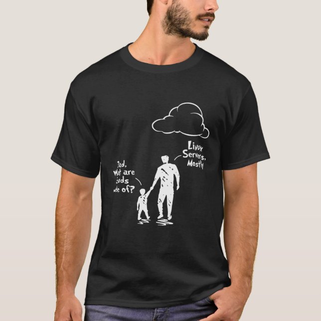 Camiseta Papá E Hijo Qué Son Las Nubes Hechas De Los Servid (Anverso)