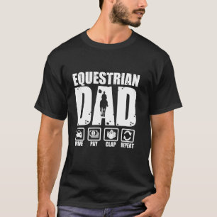 Camiseta Papá ecuestre divertido jinete de caballos padre h