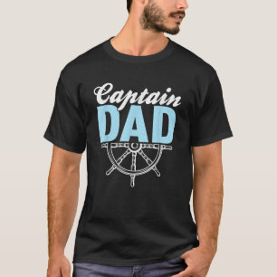 Camiseta Papá, el capitán, papá, el primer papá y yo.