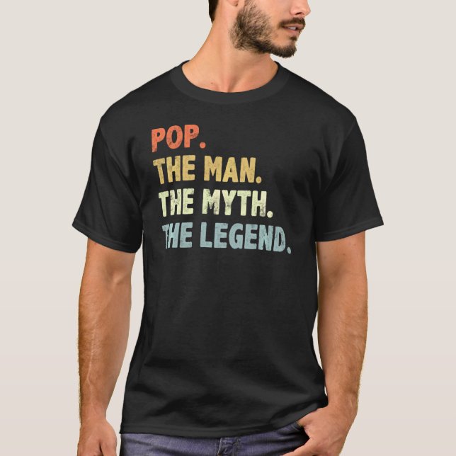 Camiseta Papá, el día de la leyenda del mito pop El hombre (Anverso)