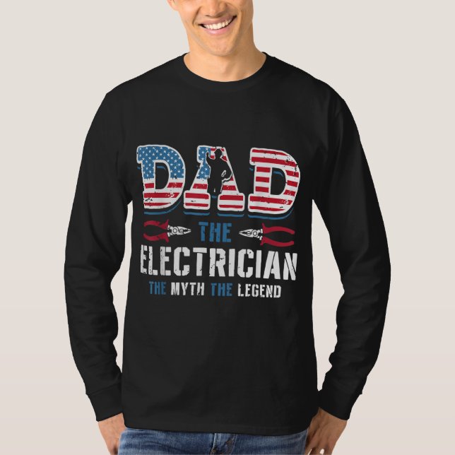Camiseta Papá el electricista El mito de la leyenda D del p (Anverso)