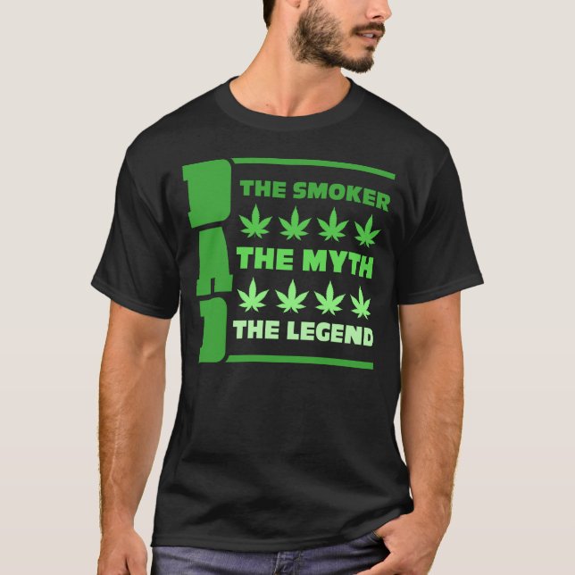 Camiseta Papá El Fumador El Mito De La Leyenda Weed Daddy (Anverso)