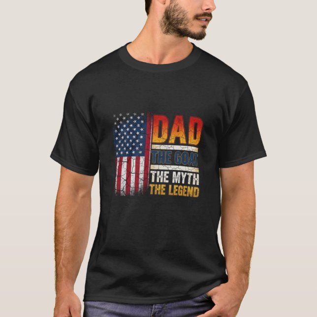 Camiseta Papá El GOAT El Mito La Leyenda (Anverso)