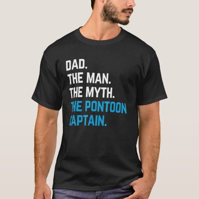 Camiseta papá el hombre el mito el capitán del pontón marin (Anverso)