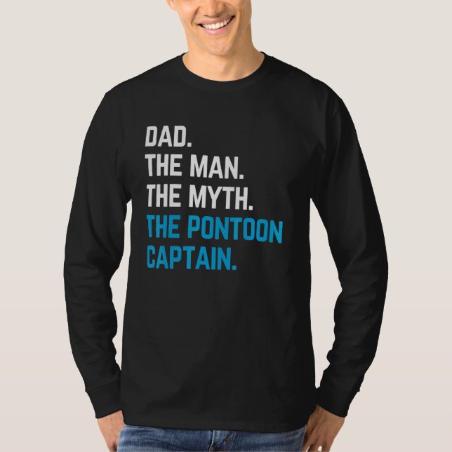 Camiseta papá el hombre el mito el capitán del pontón marin (Anverso)