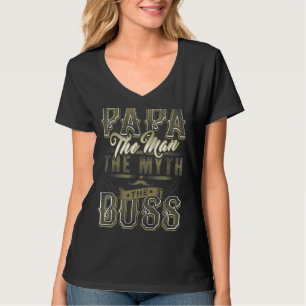 Camiseta Papa El Hombre El Mito El Jefe Para El Día Del Pad