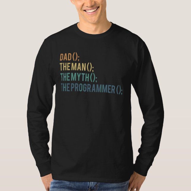 Camiseta Papá El Hombre El Mito El Programador (Anverso)
