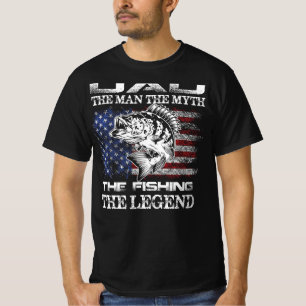Camiseta Papá El Hombre El Mito La Bandera De La Leyenda Pe