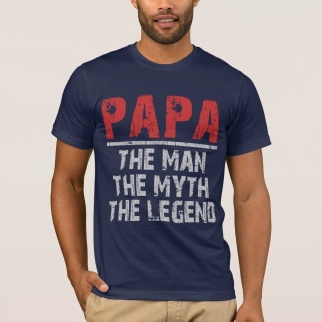 Camiseta Papá el hombre el mito la leyenda (Anverso)