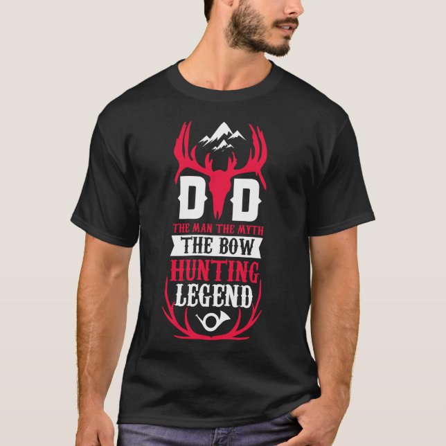 Camiseta Papá el hombre el mito la leyenda del cazador de a (Anverso)