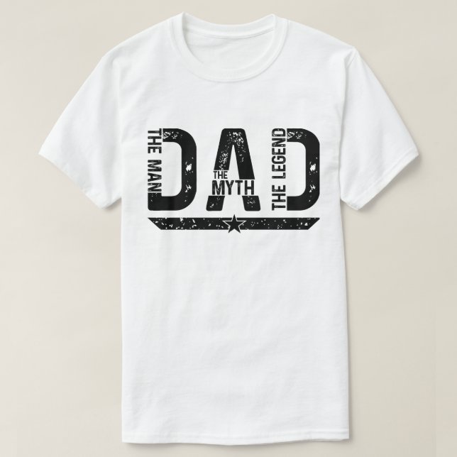 Camiseta Papá El Hombre El Mito La Leyenda - Padre Audaz (Diseño del anverso)