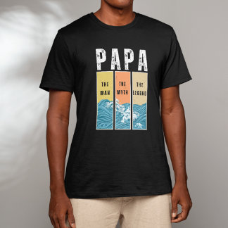 Camiseta Papá El Hombre El Mito La Leyenda Retro Papá Padre