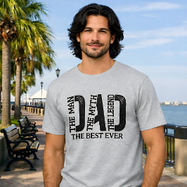 Camiseta Papá El Hombre El Mito La Leyenda Texto Personaliz