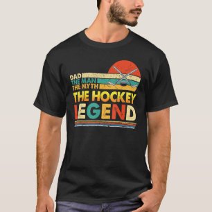 Camiseta Papá el hombre leyenda del hockey patín feliz día