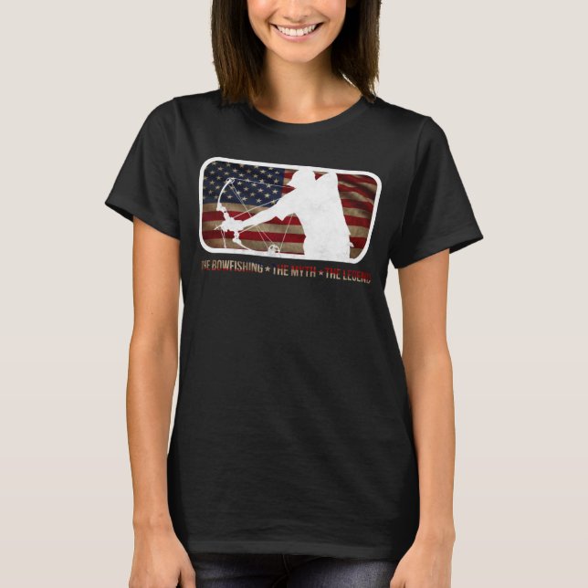Camiseta Papá el mito de la bolera la leyenda Bandera ameri (Anverso)