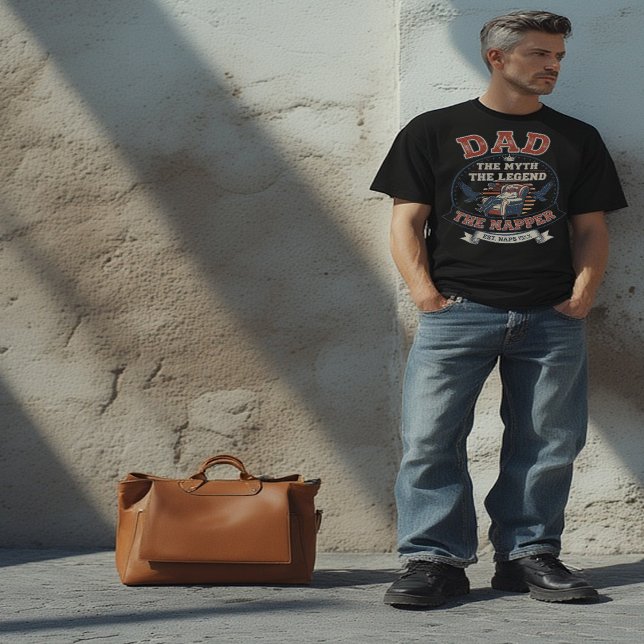 Camiseta Papá: El Mito, La Leyenda, El Padre Funny Del Napp (Subido por el creador)