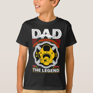 Camiseta Papá El Mito Leyenda Bombero Regalo Orgulloso Bomb