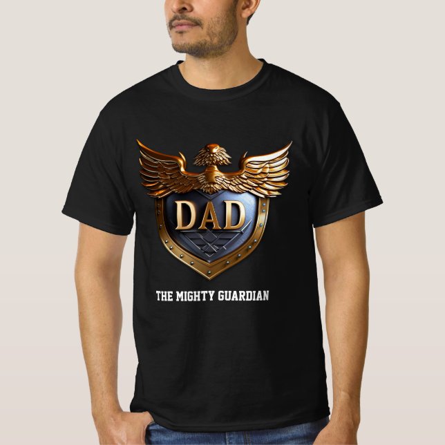 Camiseta Papá El poderoso escudo guardián (Anverso)