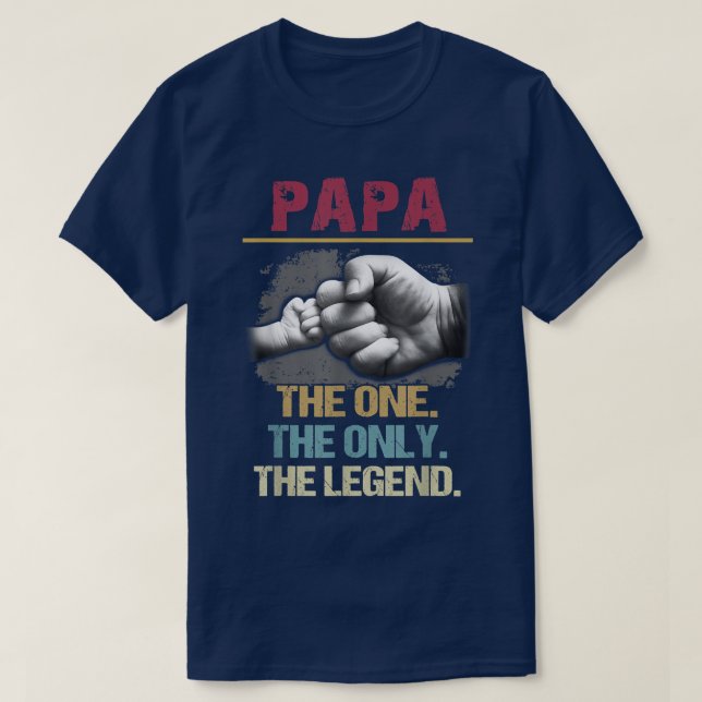 Camiseta Papa el único padre de la leyenda (Diseño del anverso)
