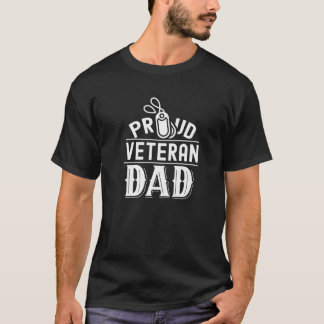 Camiseta Papá, el veterano orgulloso papá, papá, papá, dice