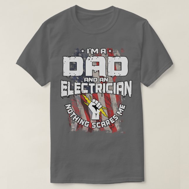 Camiseta Papá Electrista Diseña A La Espalda De La Ropa (Diseño del anverso)