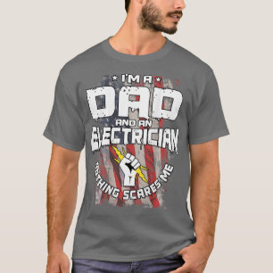 Camiseta Papá Electrista Diseña A La Espalda De La Ropa