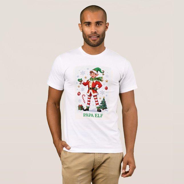 Camiseta Papa Elf: Certified Holiday Legend (Anverso completo)