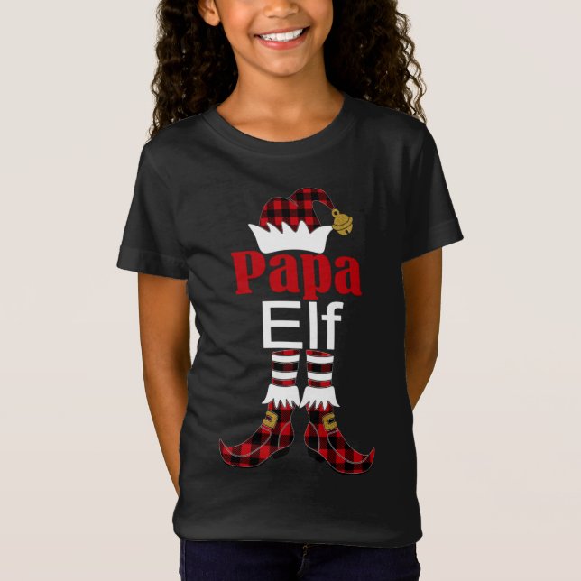 Camiseta Papa Elf Navidades Buffalo Familia Matemática (Anverso)