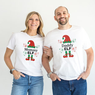 Camiseta Papá Elfo Hombre Navidad Blanca