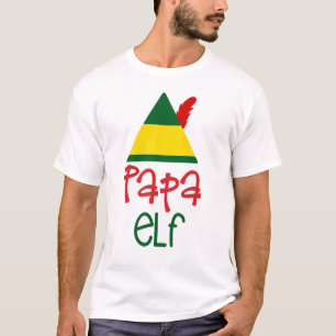 Camiseta Papá Elfo Navidad Fiesta Familiar Diversión