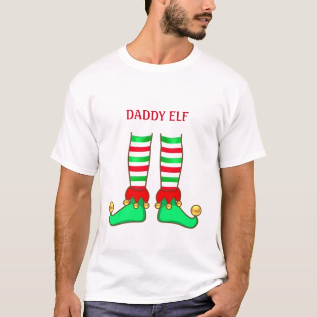 Camiseta Papá Elfo Navideño de Moda (Anverso)