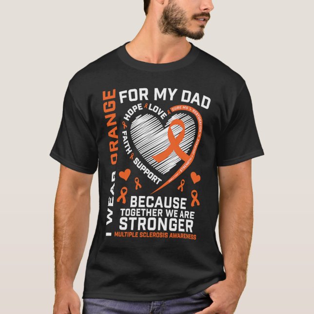 Camiseta Papá EM  Niños con Esclerosis Múltiple  Conciencia (Anverso)