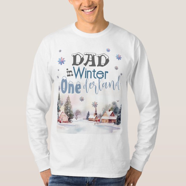 Camiseta Papá en Winter Wonderland (Anverso)